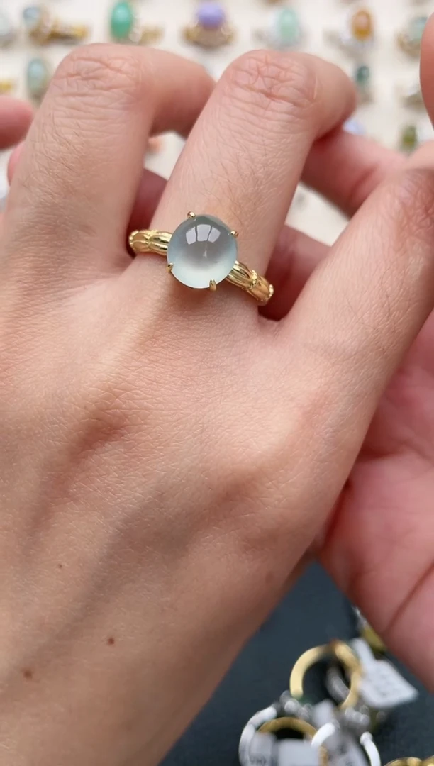 【闪购商品】翡翠戒指银S925镶嵌1111