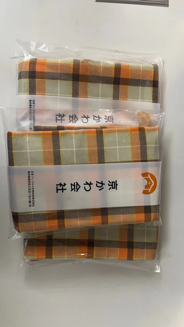 专享【京かわ会社】加厚细纱汉麻帆布枕套 纵横格子