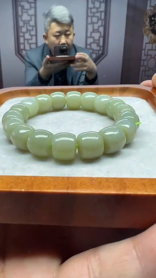【闪购商品】和田玉手串未镶嵌且末蓝直切卡13多样性拍一发一