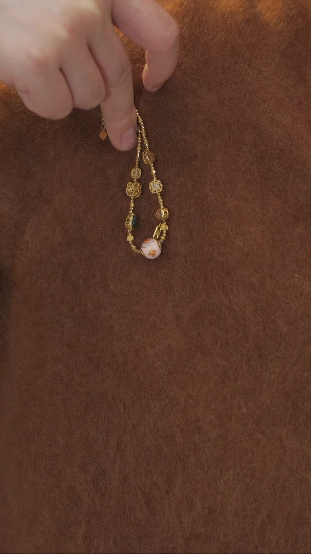 【闪购商品】翡翠手链18K金镶嵌手链