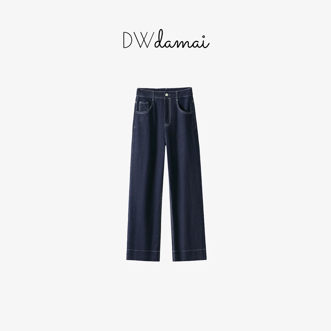 9079 GG家25年新款不掉色~高奢丹宁色牛仔九分裤~强洗不掉色