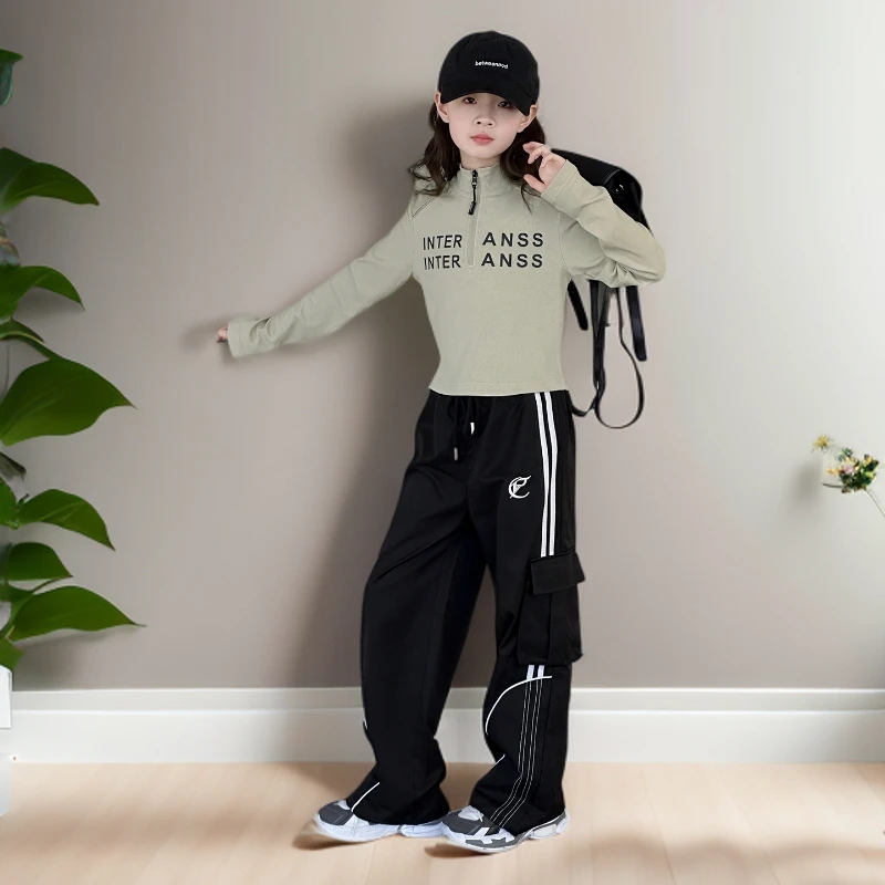 女童秋装休闲裤2025新款中大童韩版洋气百搭童装女孩春秋季裤子潮