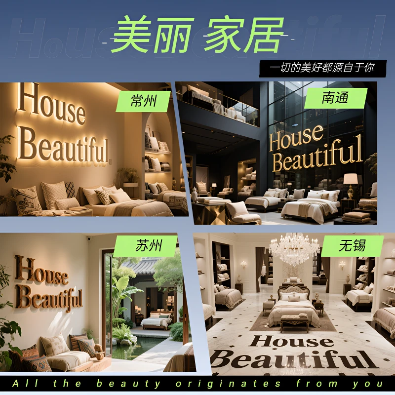 HouseBeautiful 2025N3005 创意专柜限量品牌四件套—听主播讲解拍