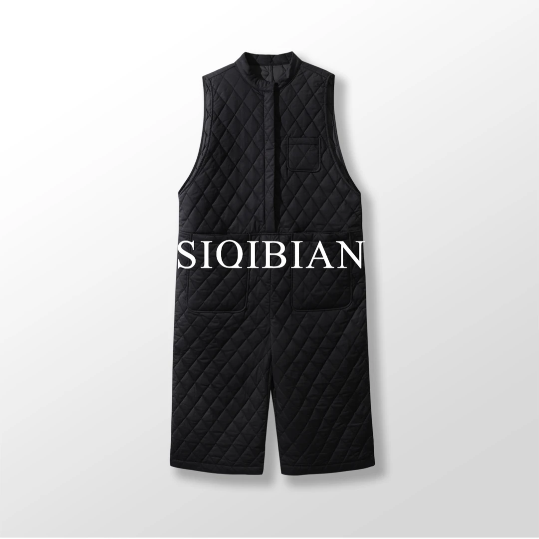 SIQIBIAN ｜25SS春季新品休闲百搭行线无袖连体棉裤-SQ-KZ998