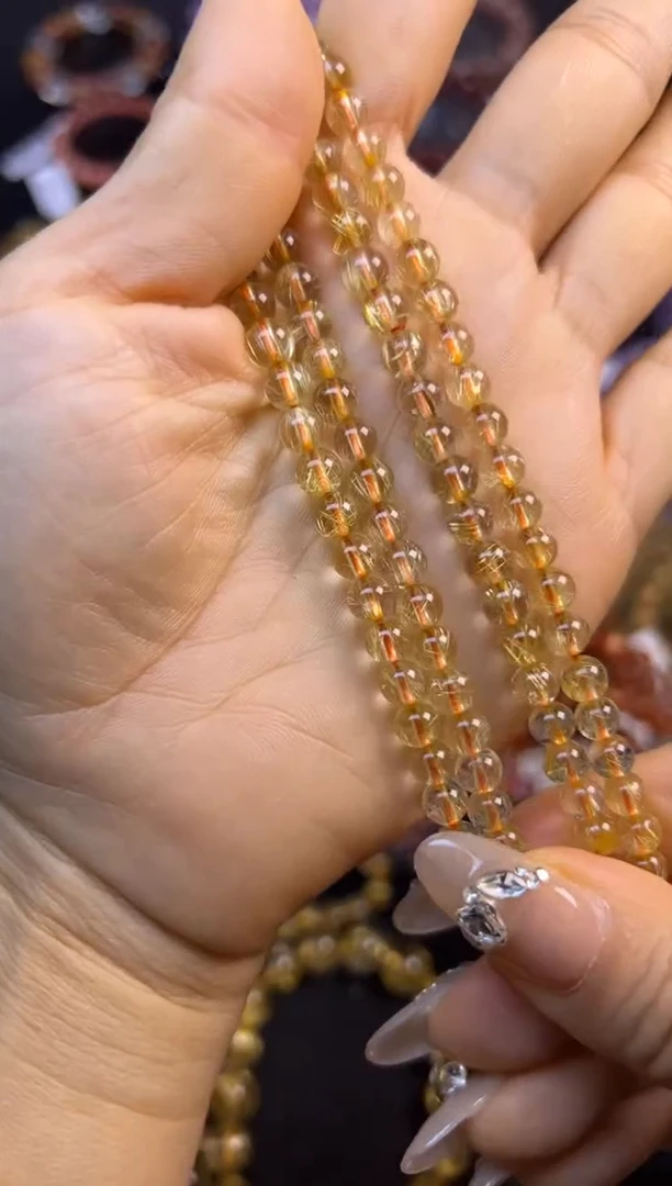 未镶嵌手串水晶金发晶三圈5.8mm