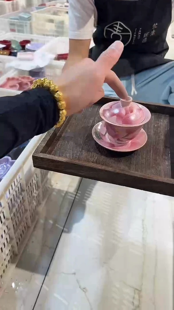 瓷片非微瑕商品 【三才盖碗】