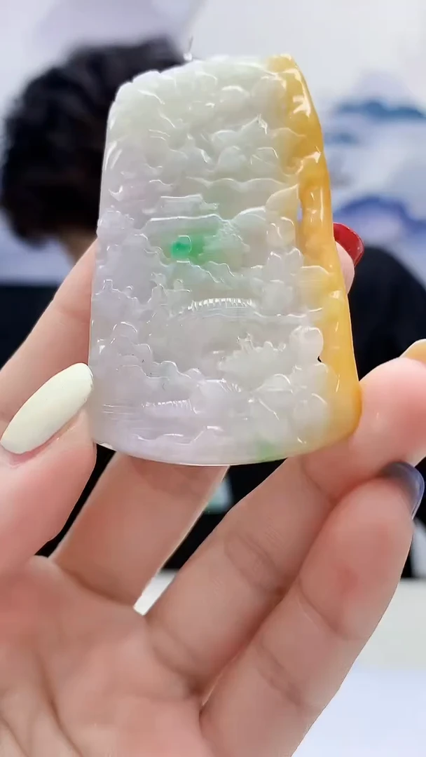 定制翡翠未镶嵌5145lr-毛货挂件72