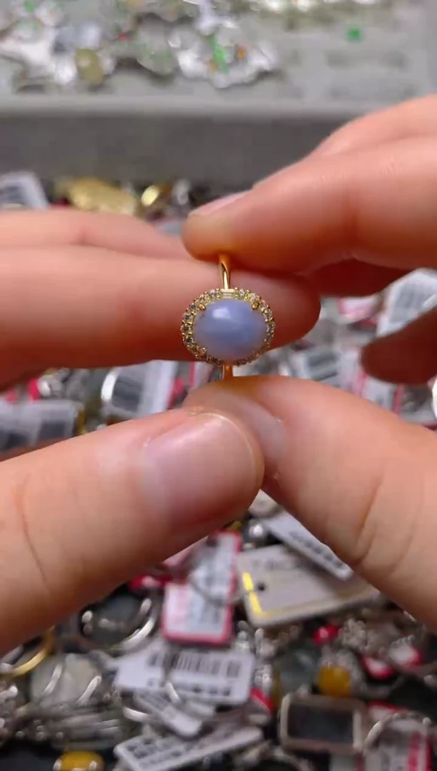 银S925镶嵌戒指翡翠百内无证书