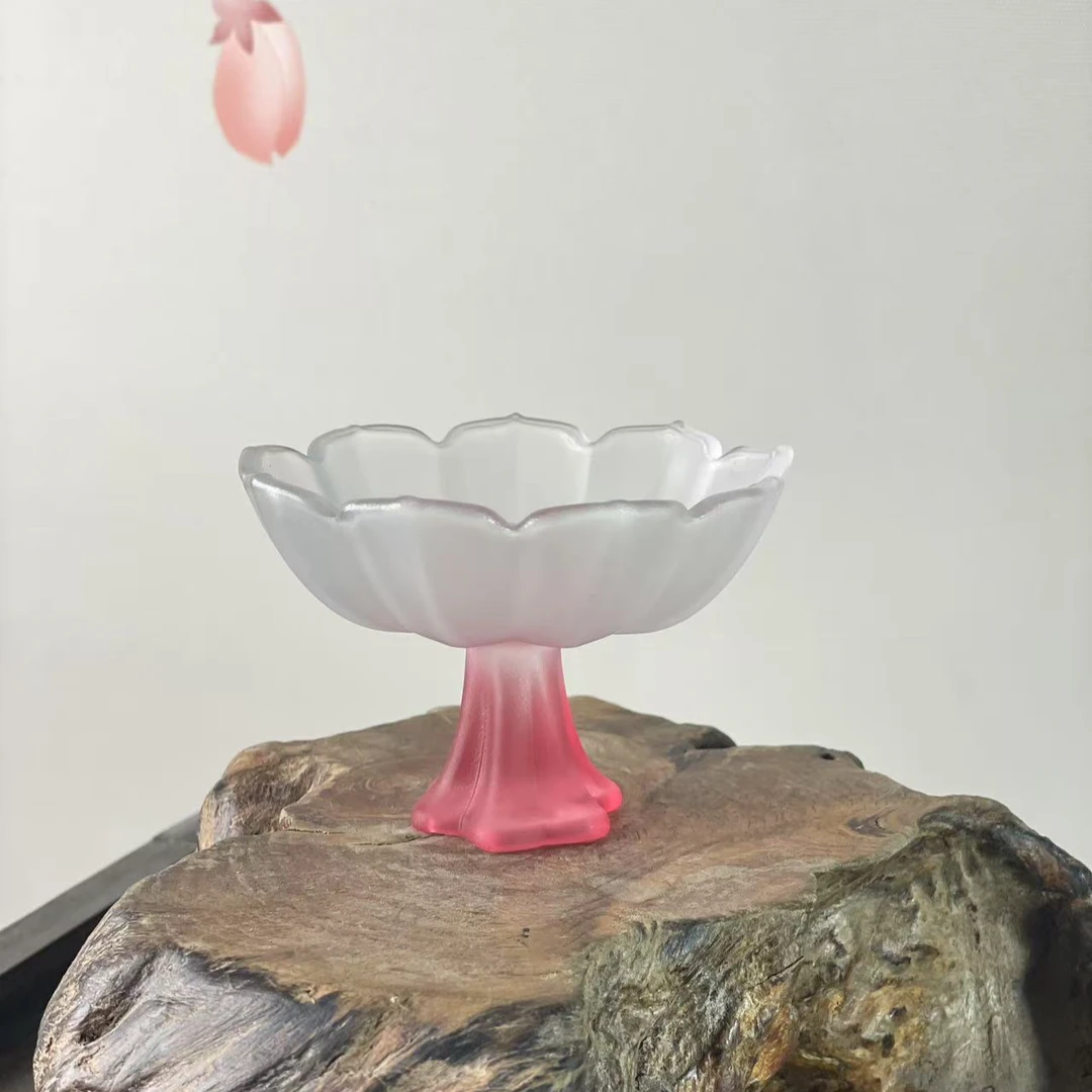 石丹茶器 琉璃莲花高足杯 F016