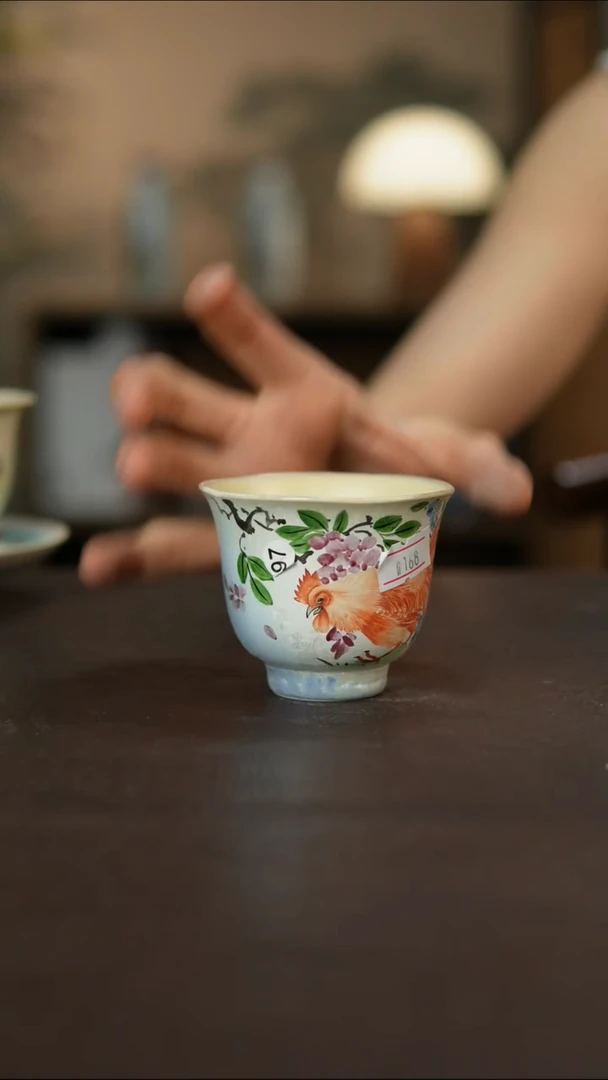 杯景德镇陶瓷杯碗柴烧多人微瑕