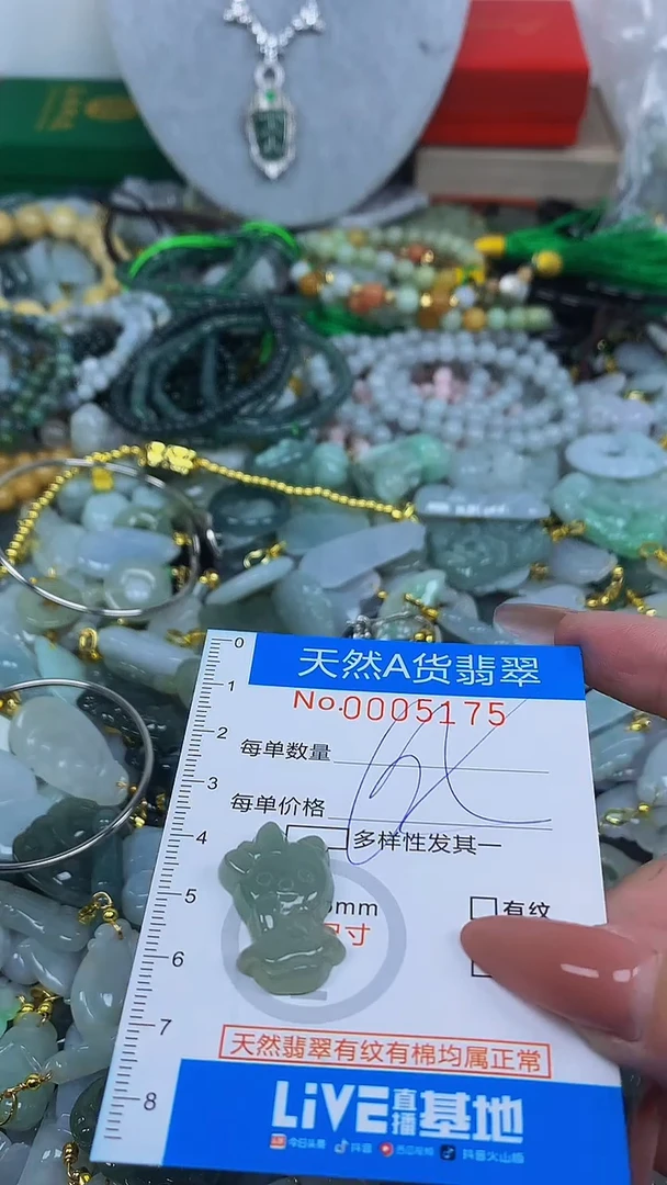 颈饰未镶嵌翡翠净货挂件-5175