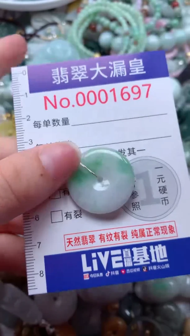 翡翠未镶嵌吊坠(不含链)1697