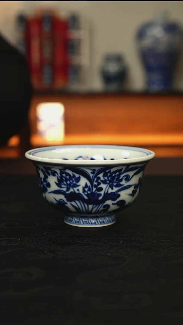 元黛工坊鸳鸯压手杯