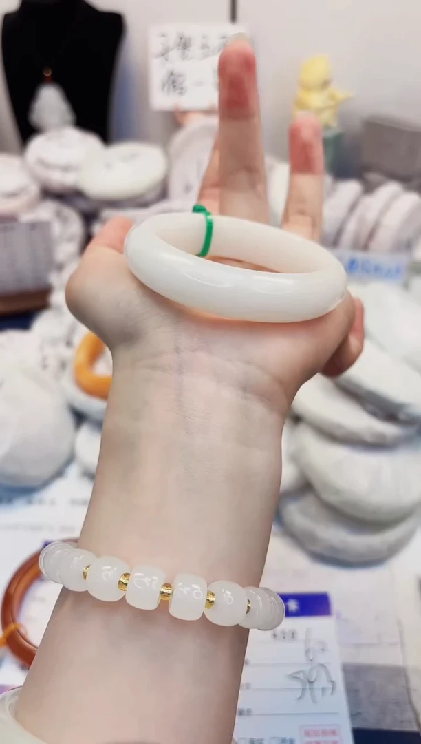 【闪购商品】石英质玉手镯未镶嵌459-财气镯-圈口54