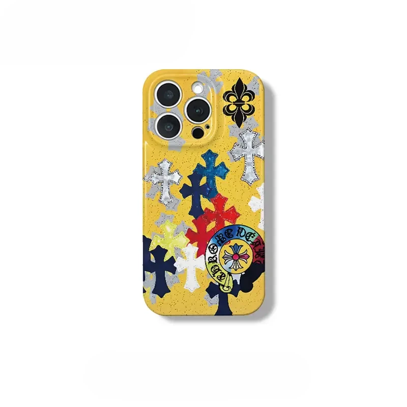 克罗印花十字架适用苹果16菲林手机壳华为vivo小米15oppo新创意