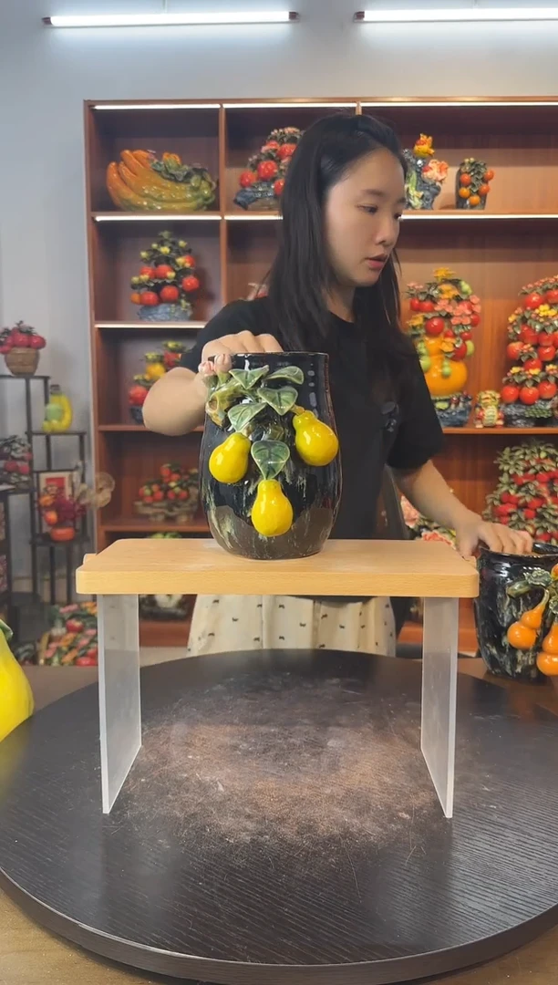 陶瓷柚子款小花瓶
