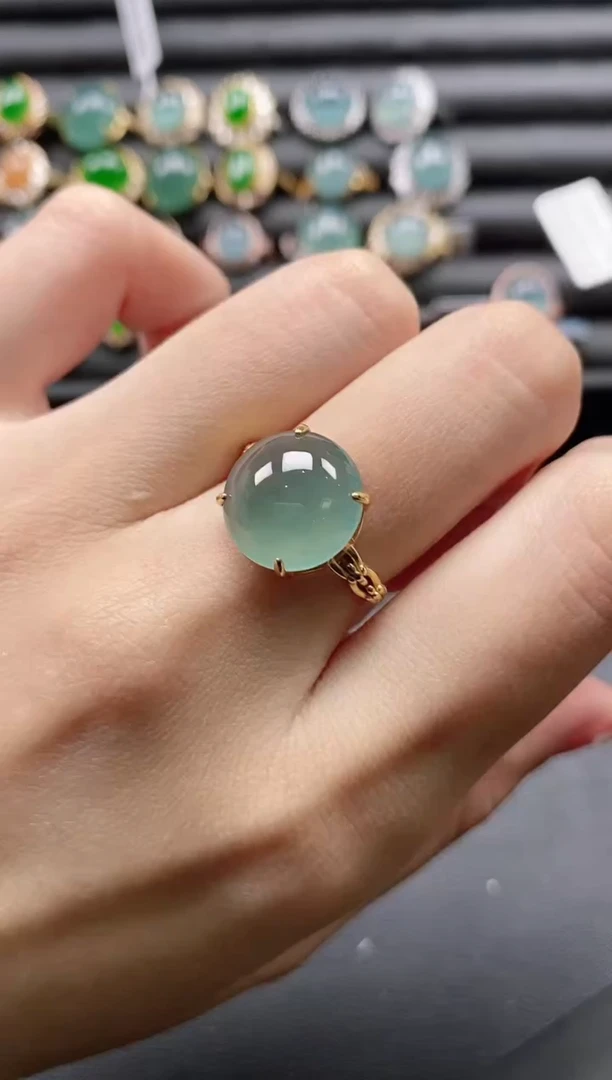 【闪购商品】翡翠戒指银S925镶嵌51511