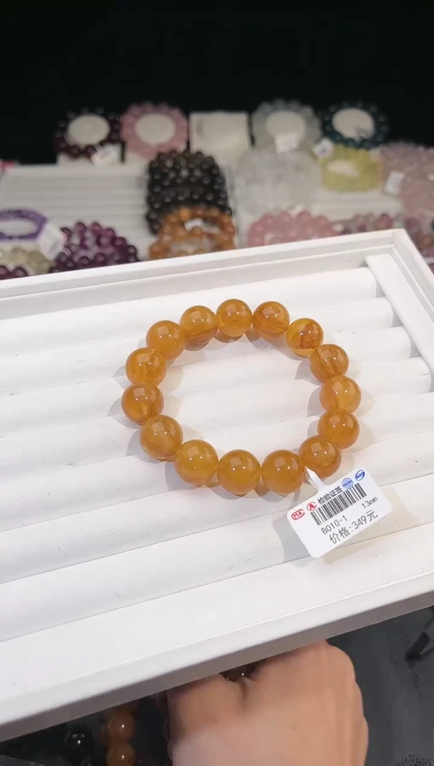 【闪购商品】水晶手链未镶嵌多样性发一黄胶花13mm