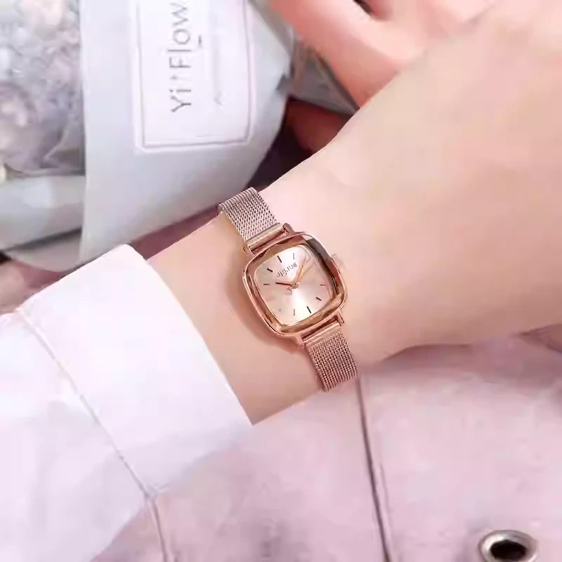 2025新款聚利时手表女ins风方形手表女潮流学生网带时尚女表