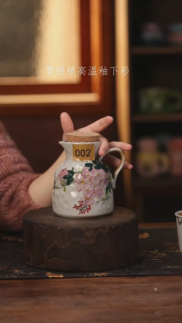 陶瓷景德镇高温釉下手绘陶瓷@L002@