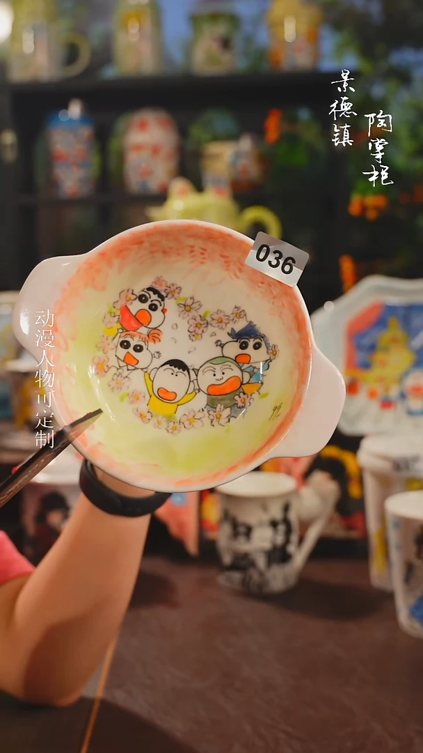 景德镇高温釉下彩纯手工手绘036