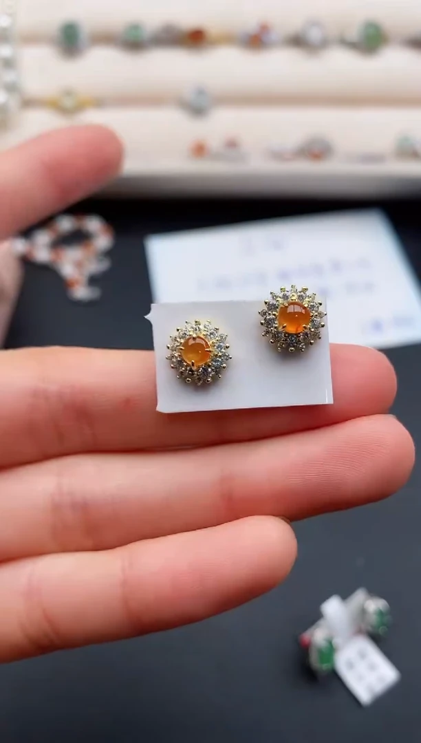 银S925镶嵌戒指翡翠缅甸天然A货翡翠33   2-