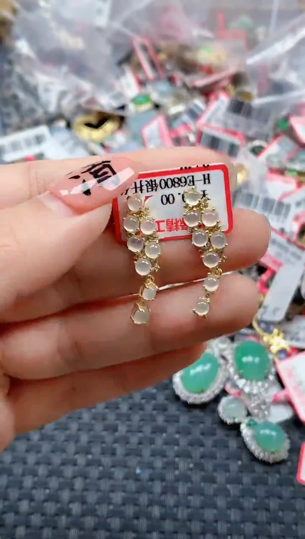 银S925镶嵌戒指翡翠天然A货缅甸翡翠