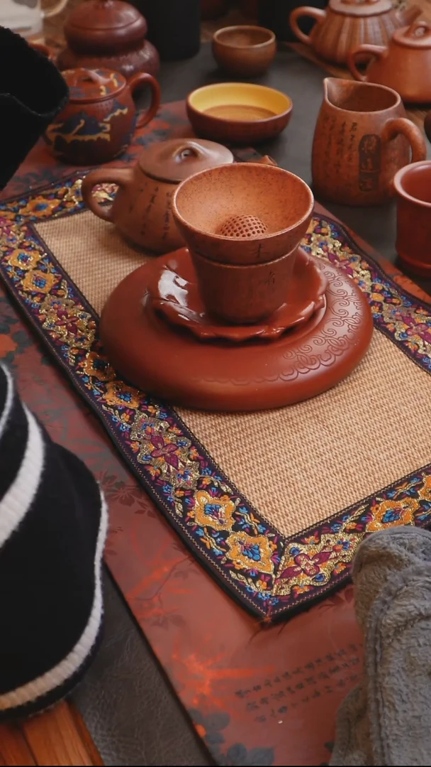 茶杯紫砂见素 紫砂 桃花泥 茶漏加杯子