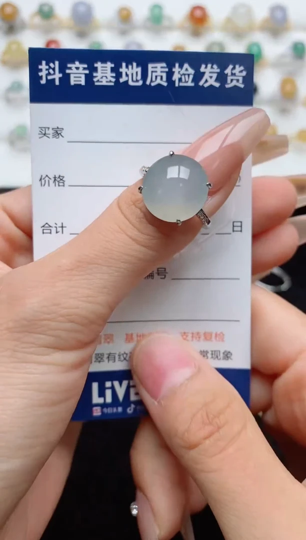 翡翠戒指银S925镶嵌.......