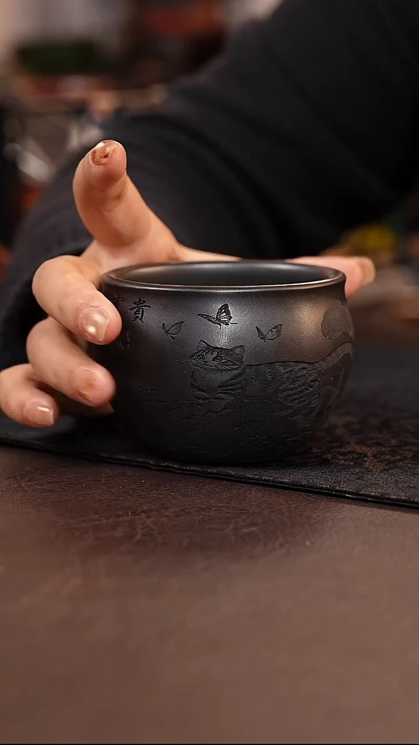 茶杯紫砂石黄孤品主人杯