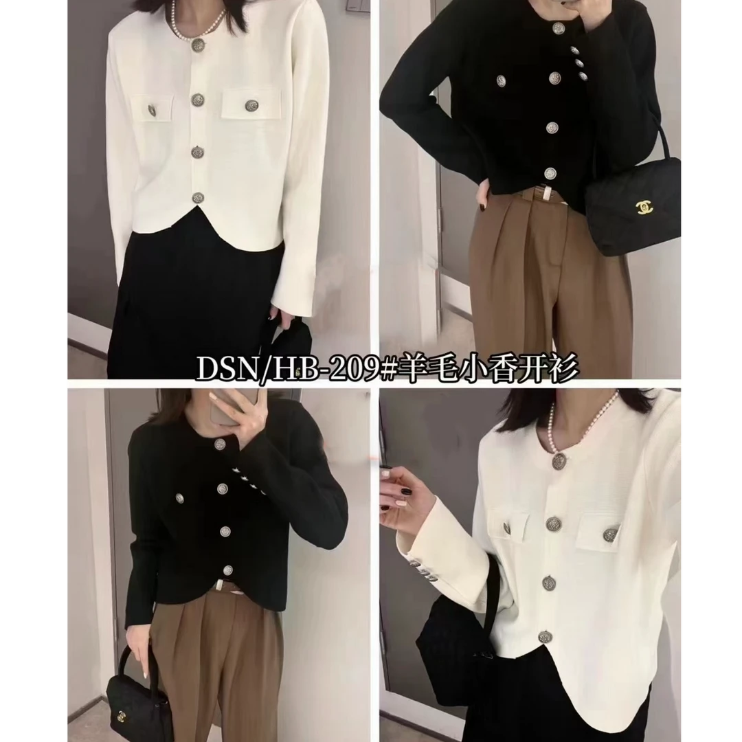 【锦衣服饰】209单排扣小香风气质上衣