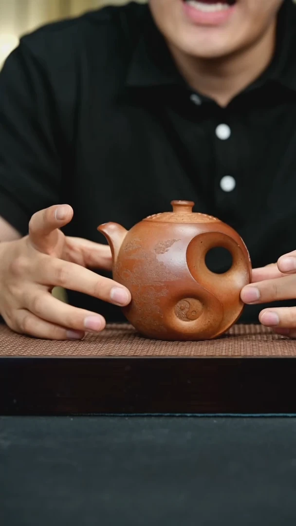 茶壶紫砂本山绿火云烧刻绘太极