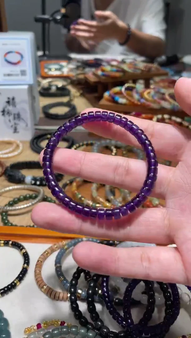 未镶嵌手串水晶6mm紫水晶手串素圈