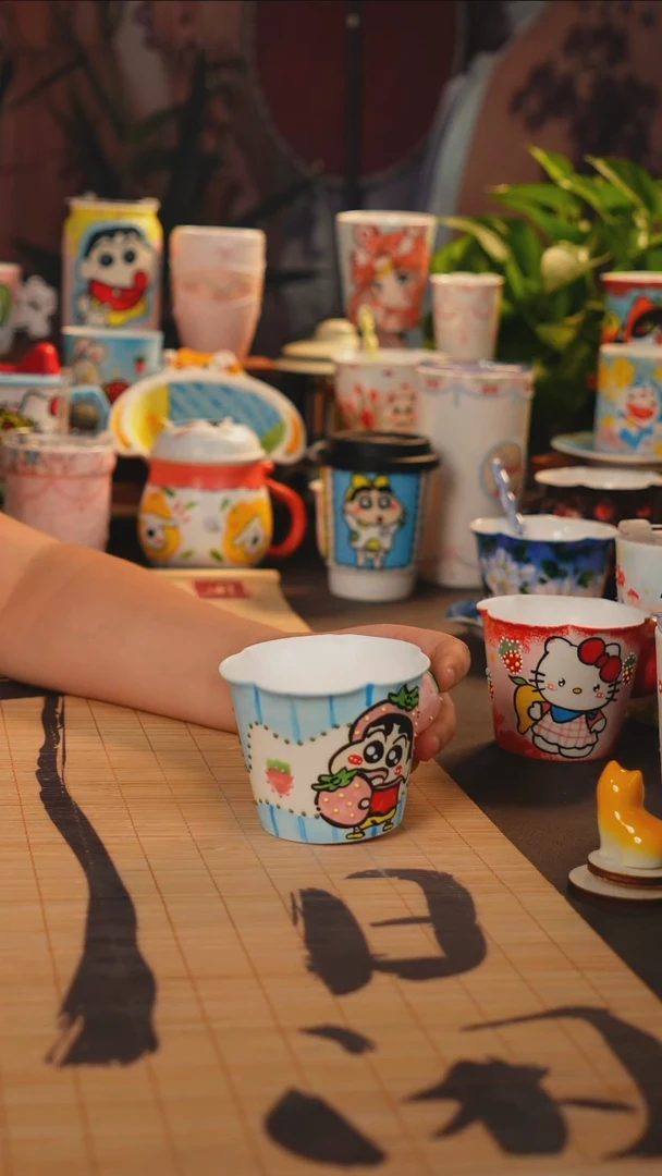 景德镇手工手绘杯