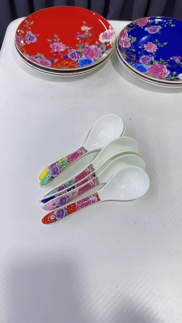 瓷片小勺子六个景德镇陶瓷