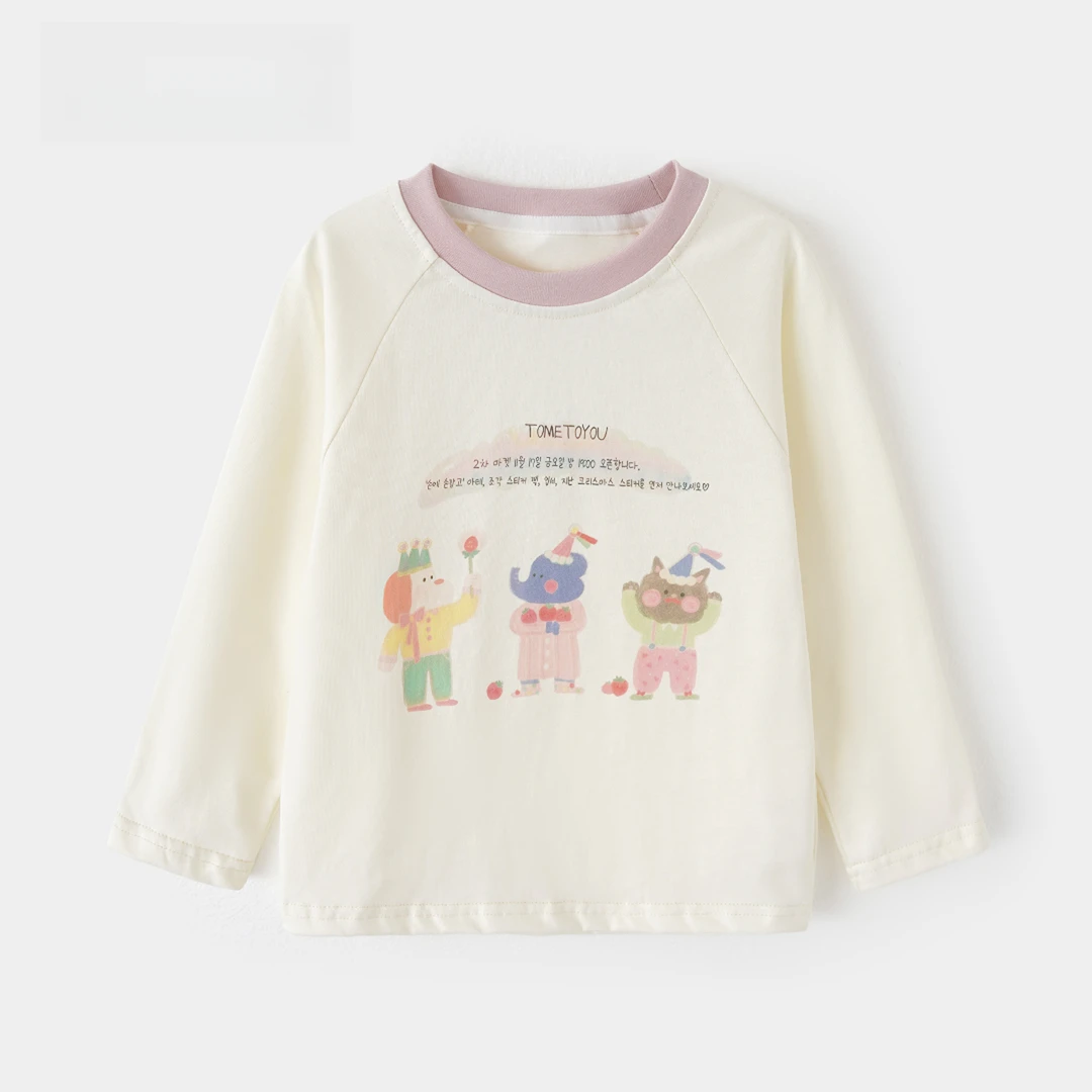 女童早秋上衣春秋洋气儿童长袖T恤宽松女小童秋装T恤Q2059