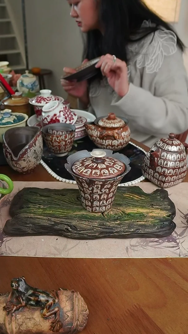 茶瓷物语万佛盖碗