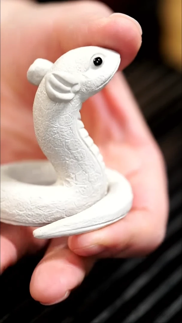 【闪购商品】紫砂茶壶白玉段灵蛇茶宠