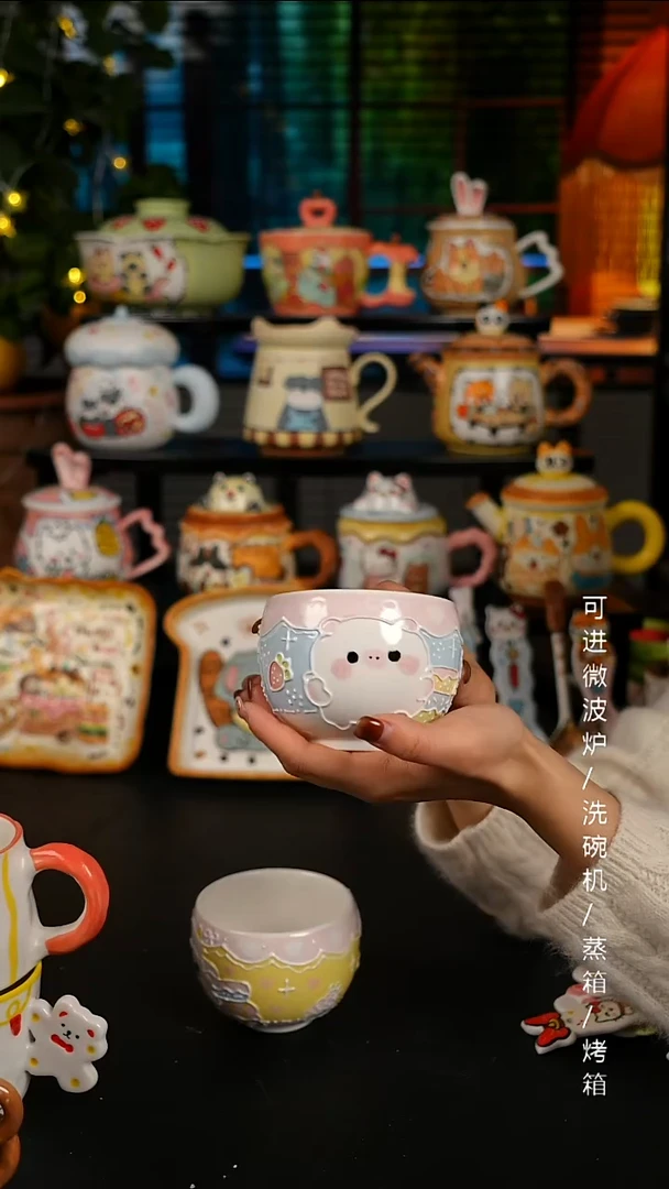 陶瓷便携款景德镇高温釉下彩纯手绘创意瓷