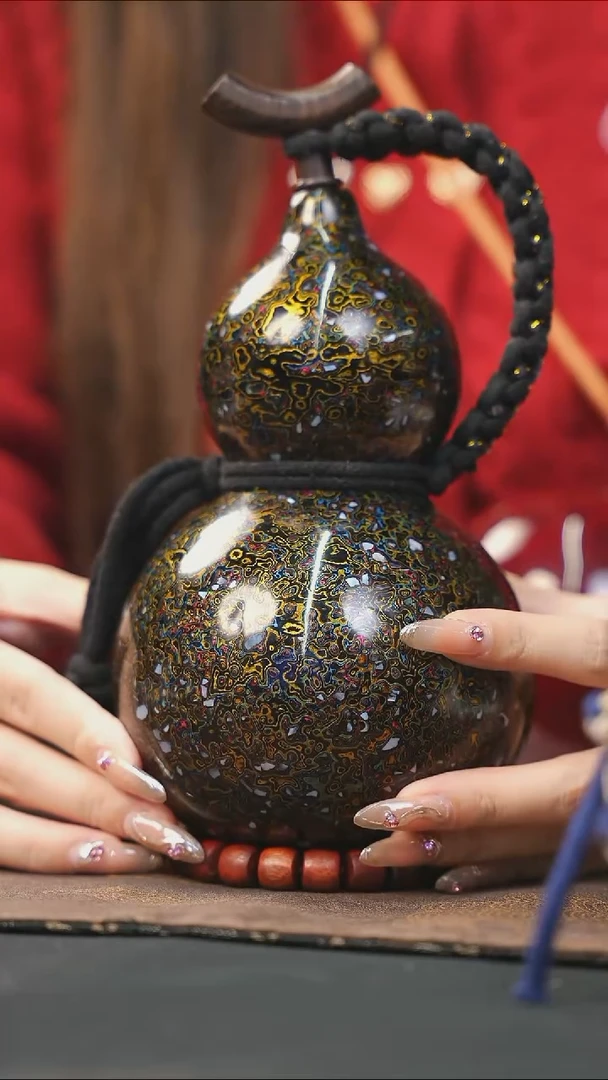 【闪购商品】WH144漆艺酒葫芦不包手串及旋转底座