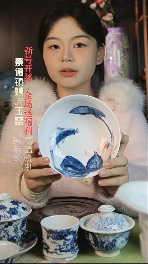 盘陶妙庐玉窑罗汉大碗