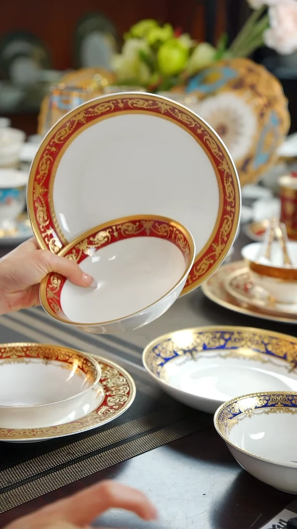 瓷片8英寸菜盘1个 +水果碗  1个