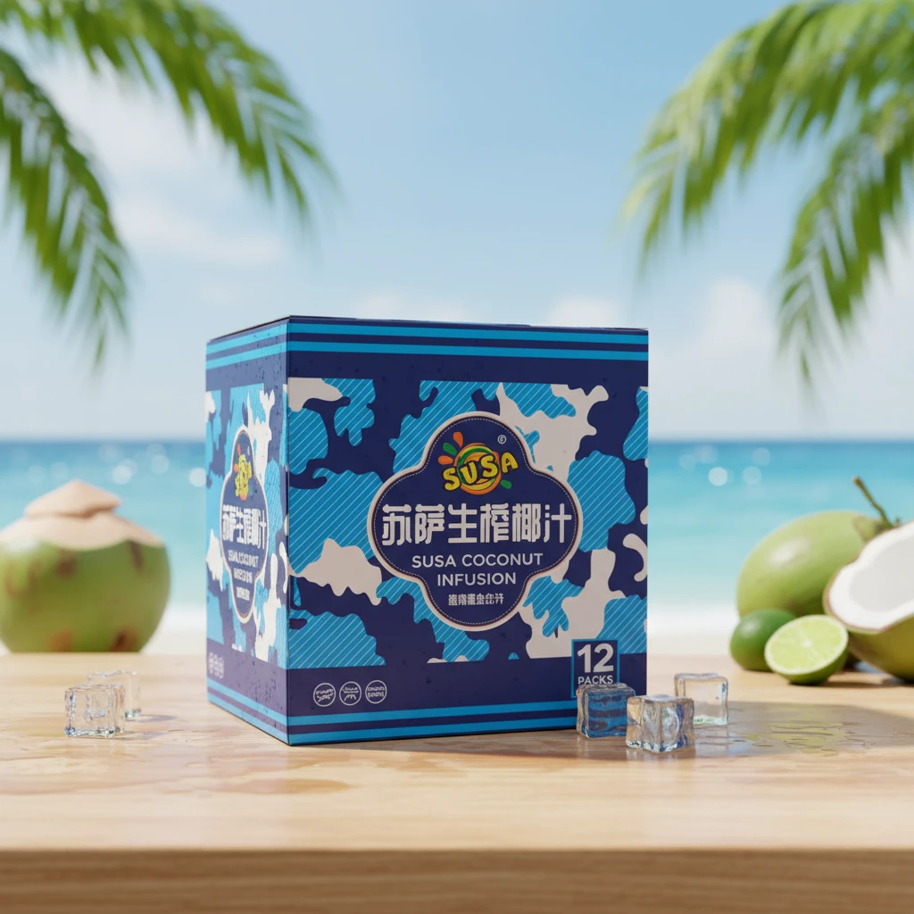 苏萨生榨椰汁果肉型椰奶植物蛋白饮料245克12罐整箱礼盒装
