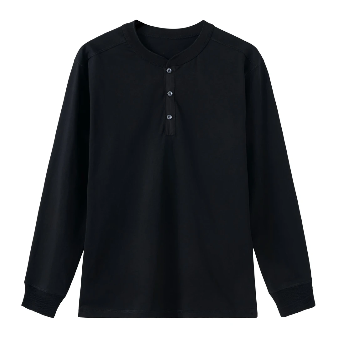 【韩HAN】英伦经典亨利领重磅T恤