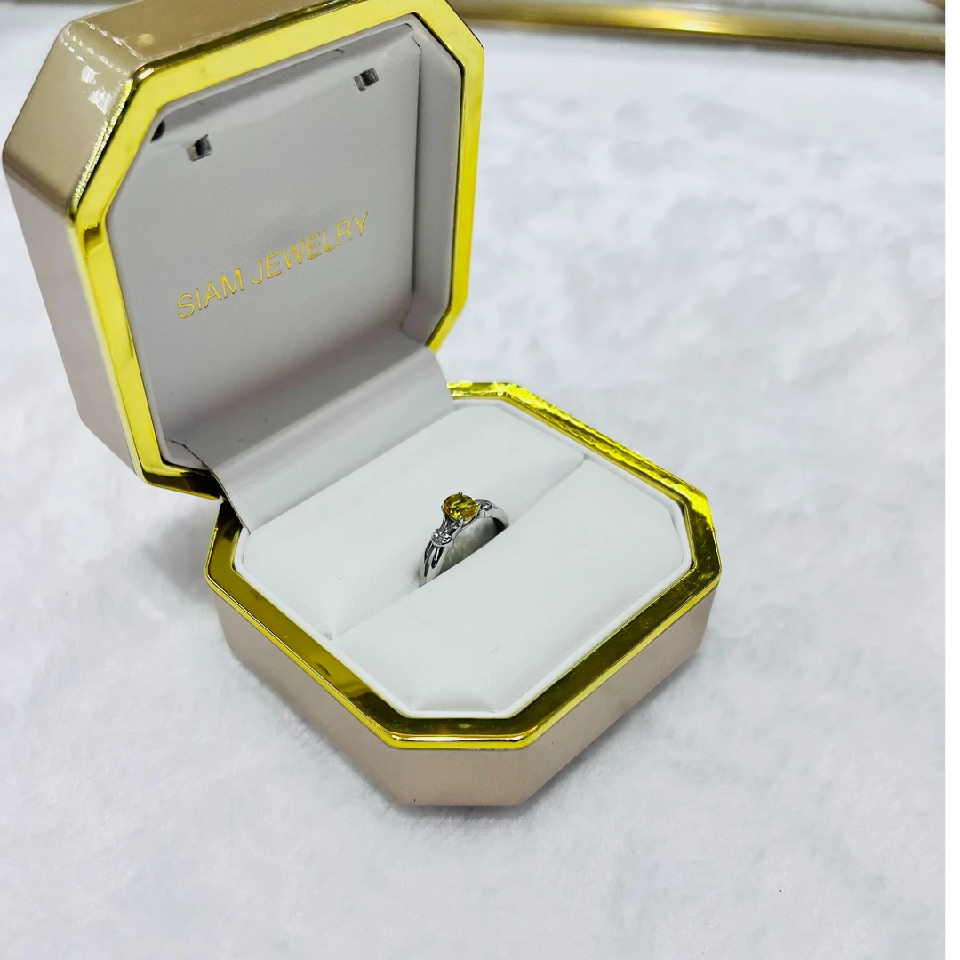 【暹罗珠宝】天然Whisky黄宝石戒指HBSJZ015A-VR-Y5X6