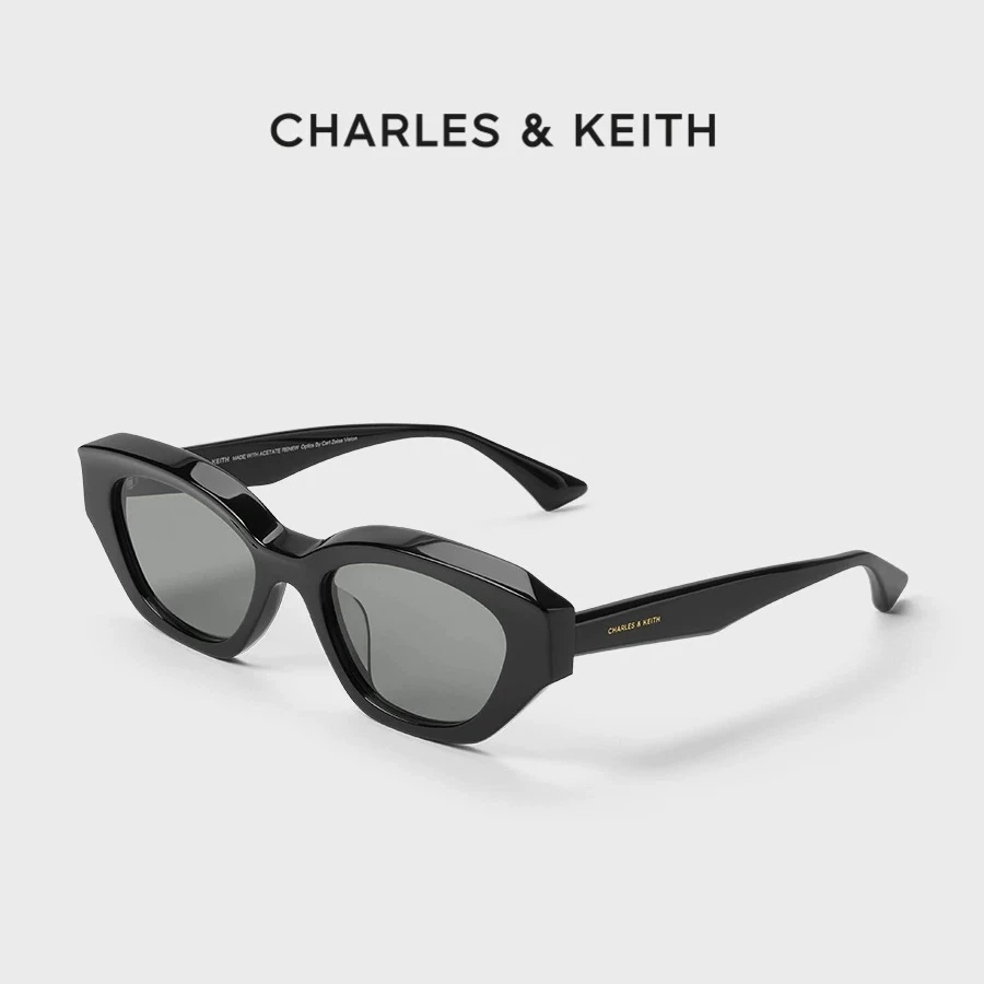 CHARLES & KEITH夏季墨镜欧美小框复古猫眼太阳眼镜 CK3-91280550