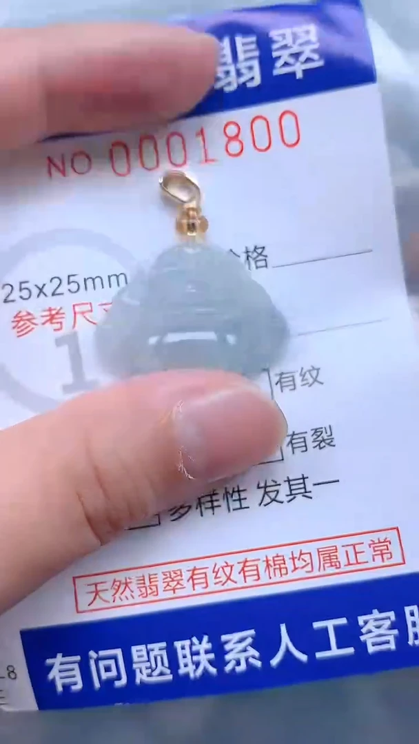 翡翠未镶嵌吊坠(不含链)1