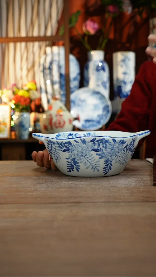 【简家甄选】景德镇设计师釉下手绘陶瓷