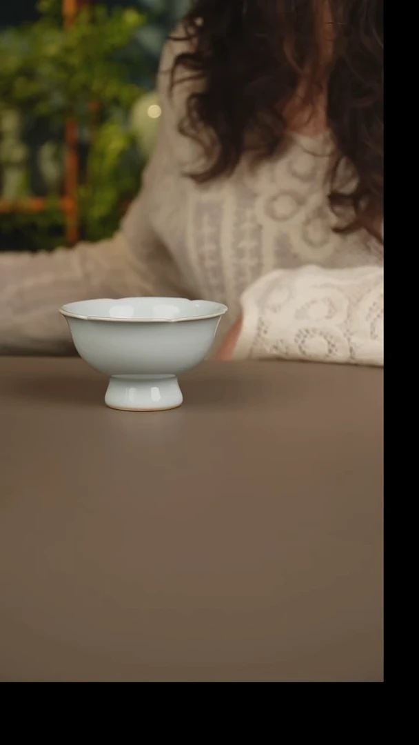 杯月白 高足花口一级