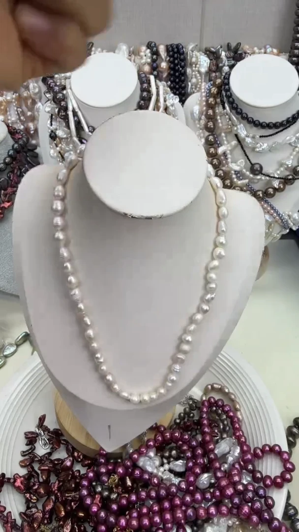 颈饰银S925镶嵌淡水珍珠1